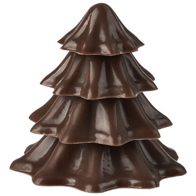 1 Sapin de No�l 3D (3 cm) � Chocolat Noir 