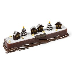1 Sapin de No�l 3D (3 cm) � Chocolat Noir. n�1