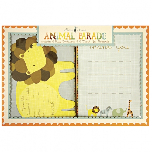 Kit Invitations Et Remerciements Animal Parade Pour L Anniversaire De Votre Enfant Annikids