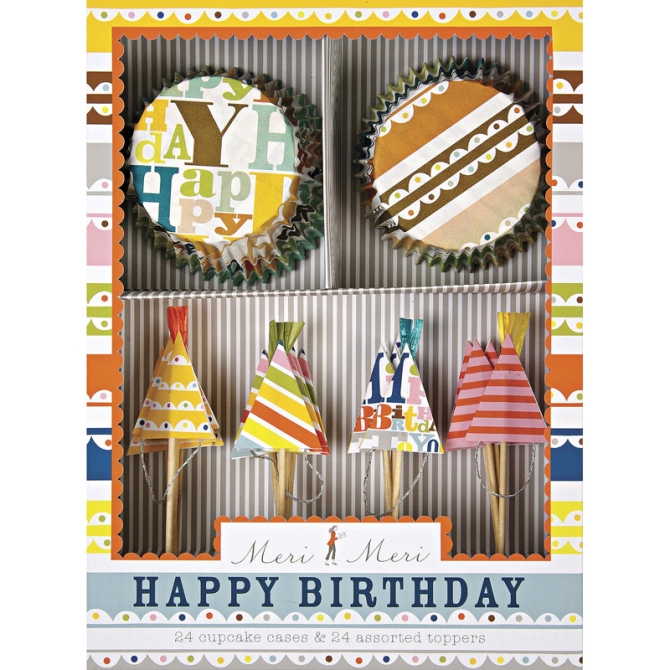 Kit 24 Caissettes et Dco  Cupcakes Funny Birthday 