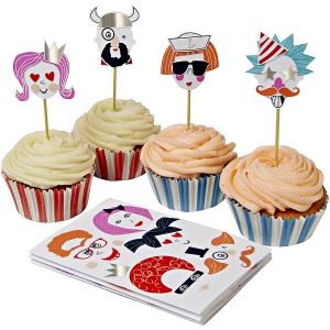 Kit 24 Caissettes et Dco  Cupcakes Portraits Rigolos