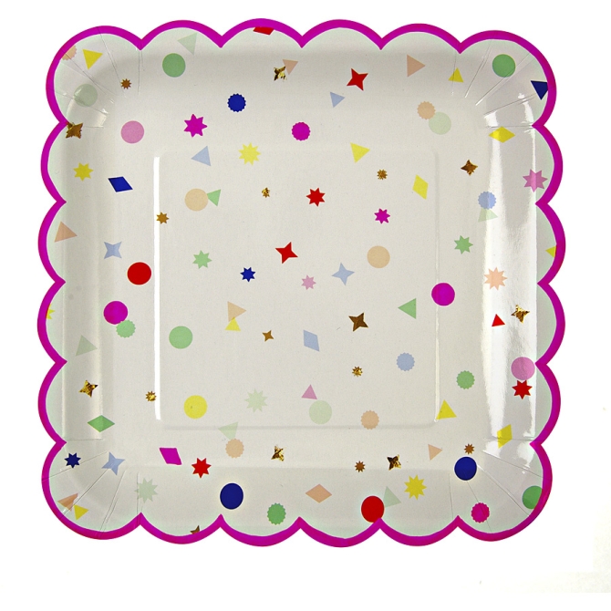8 Assiettes Confettis Party 
