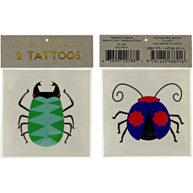 2 Tatouages Coccinelle / Scarabe 