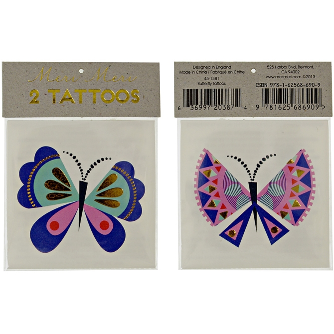 2 Tatouages Papillon 