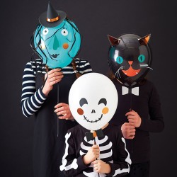 4 Ballons Halloween Friends  personnaliser. n1