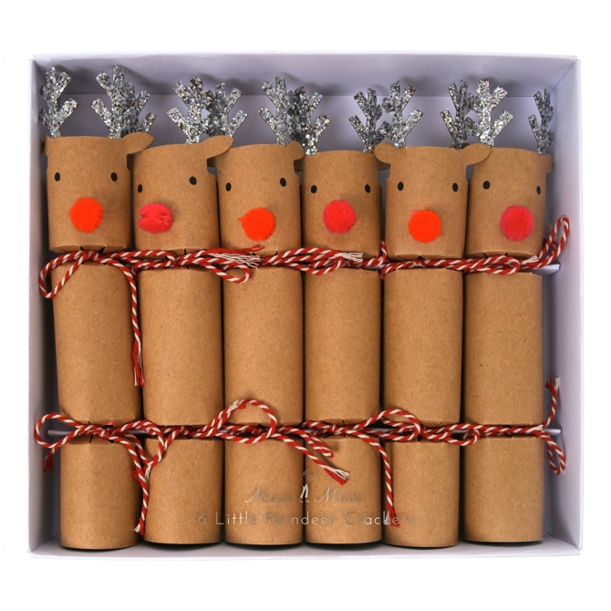 6 Petits Crackers Rennes de Nol (19 cm) 