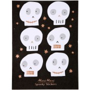 18 Stickers Tête de Mort Cuivre