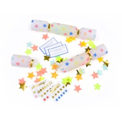 6 Petits Crackers Confettis Etoiles (17 cm). n1
