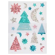 10 Planches de Stickers - Noël Glitter