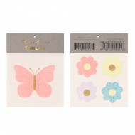 Tatouages - Papillons/Fleurs Paillettes
