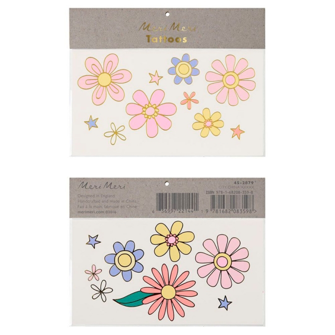 2 Planches de Tatouages - Fleurs 