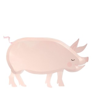 12 Assiettes Ferme - Cochon