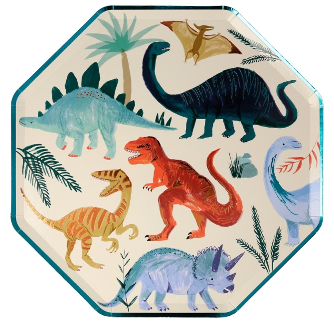 8 Assiettes - Royaume des Dinosaures 