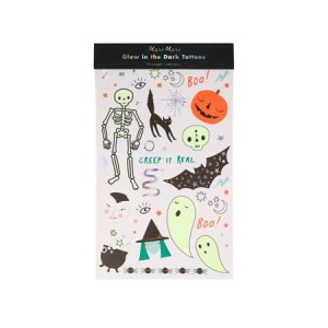2 Planches de Tatouages Halloween Phosphorescents