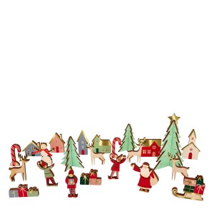 Calendrier de l'Avent Village de Nol en bois
