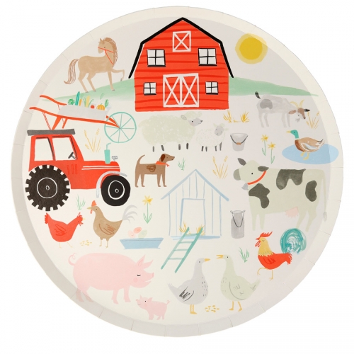8 Assiettes Ferme 