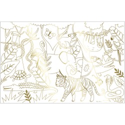 2 Affiches  Colorier - Animaux de la Jungle. n2