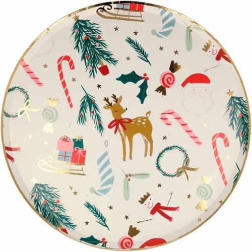 8 Assiettes Nol Festif 