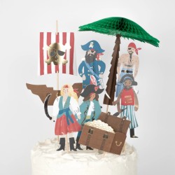 7 Cake Toppers - Golden Pirate. n1