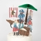 7 Cake Toppers - Golden Pirate images:#1
