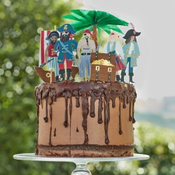 7 Cake Toppers - Golden Pirate. n2