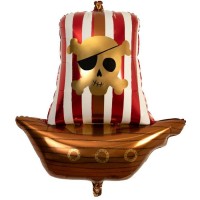 Contient : 1 x Ballon Gant Bateau de Pirate  - Golden Pirate