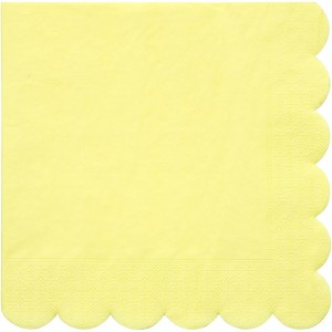 20 Serviettes Jaune Pastel