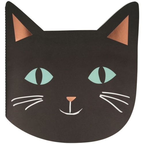 Cahier de Dessin avec Stickers Chat Halloween 
