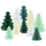 Set de 10 Dcorations de Table Sapins  Dplier - Vert/Blanc