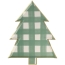 Contient : 1 x 8 Assiettes Sapin Quadrill Vert