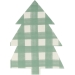 16 Petites Serviettes Sapin Quadrill Vert. n1