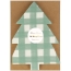 16 Petites Serviettes Sapin Quadrill Vert