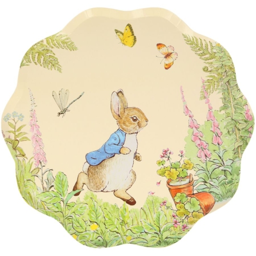 8 Assiettes Pierre Lapin Dans le Jardin 
