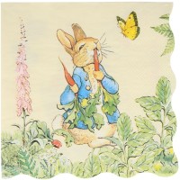 16 Serviettes Pierre Lapin Dans le Jardin