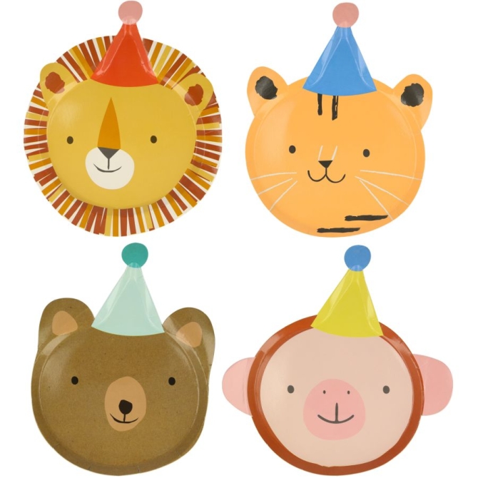 8 Assiettes Dcoupes La Parade des Animaux 