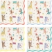 16 Serviettes La Parade des Animaux. n1