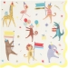 16 Serviettes La Parade des Animaux. n4