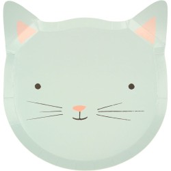 8 Assiettes Chat Pastel. n°1