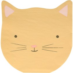 16 Serviettes Chat Pastel. n3