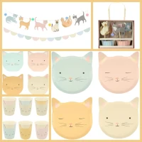 Grande Boîte à Fête Chat Pastel