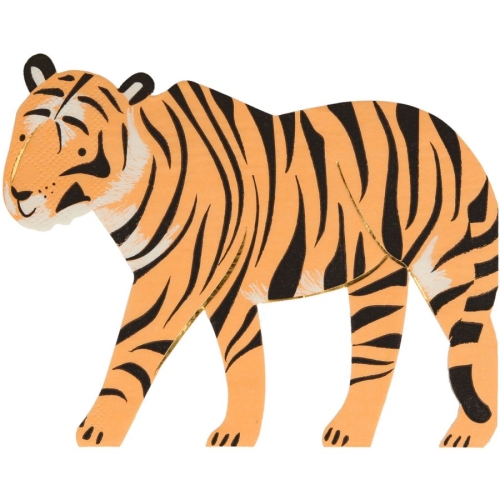 16 Serviettes Animaux Sauvages - Tigre 