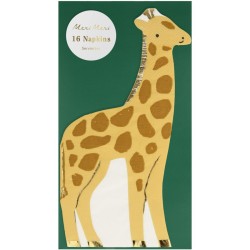 16 Serviettes Animaux Sauvages - Girafe. n1