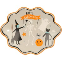 Contient : 1 x 8 Assiettes Happy Halloween