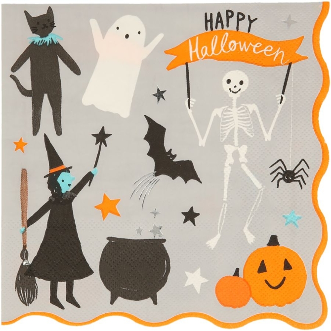 16 Serviettes Happy Halloween 