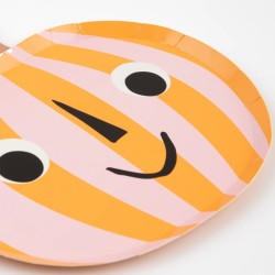 8 Assiettes Citrouille Souriante. n°1