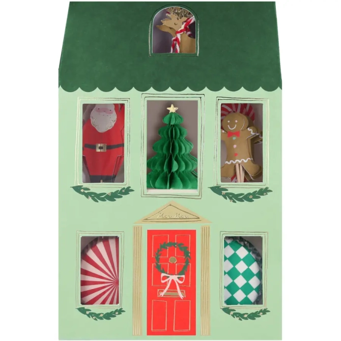 Kit 24 Caissettes et Dco  Cupcake Maison Festive 