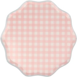 12 Assiettes Vichy Pastel. n5