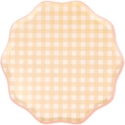 12 Assiettes Vichy Pastel. n7