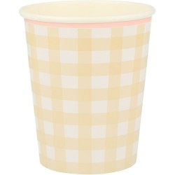 12 Gobelets Vichy Pastel. n6