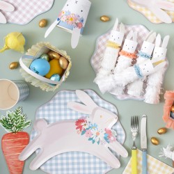 20 Serviettes Vichy Pastel. n°1